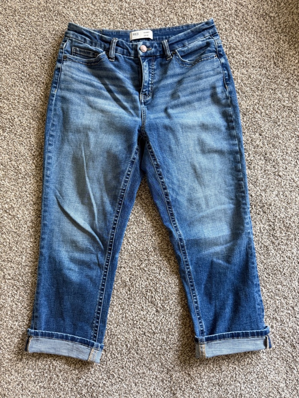 BKE Gabby Cuffed Stretch Capri Jeans